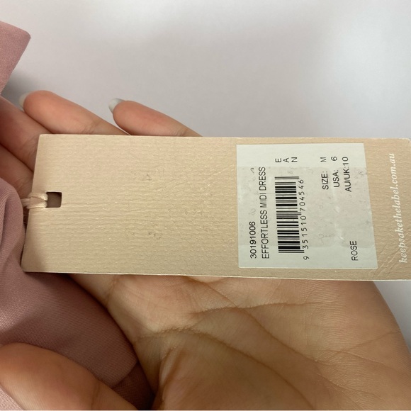 NWT KEEPSAKE The Label Pink Rose Strapless Pleated Tea Length Dress with Bodice - Picture 12 of 14